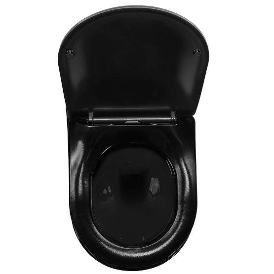 Hanging Toilet Bowl Carlo Mini Rimless Flat Gold Black
