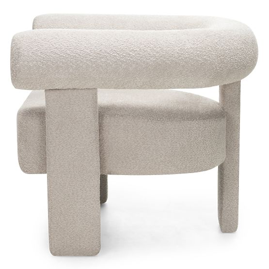 Hella Light Beige Relaxation Chair, Boucle, Rounded