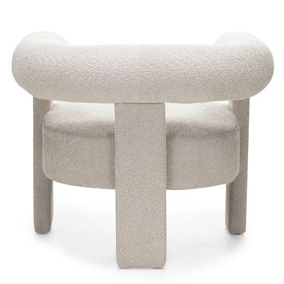 Hella Light Beige Relaxation Chair, Boucle, Rounded