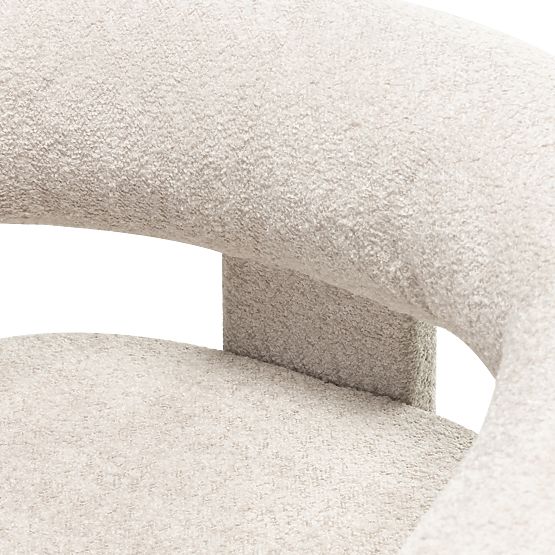 Hella Light Beige Relaxation Chair, Boucle, Rounded