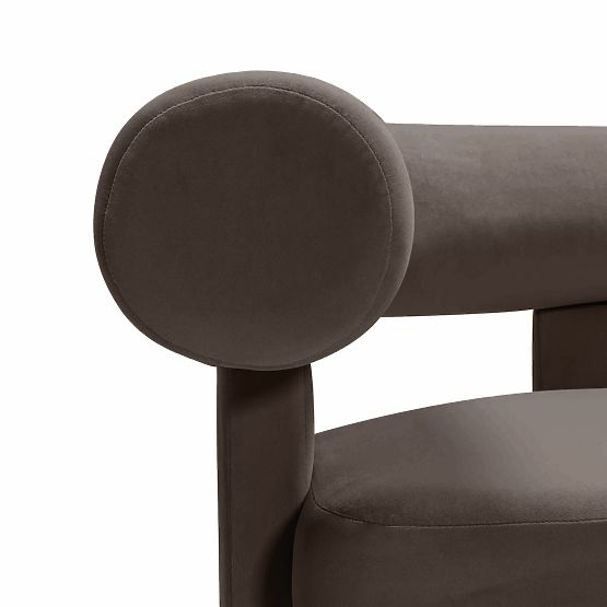 Hella Relaxation Chair Brown, Velvet, Rounded