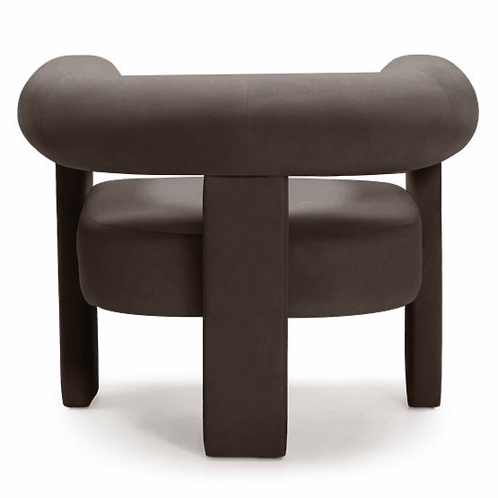 Hella Relaxation Chair Brown, Velvet, Rounded