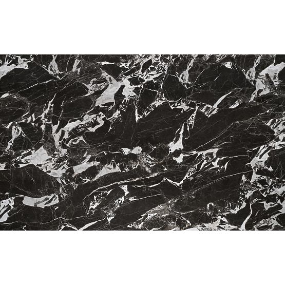 HILARIO extendable table, top - black marble, legs - black (3p=1pc)