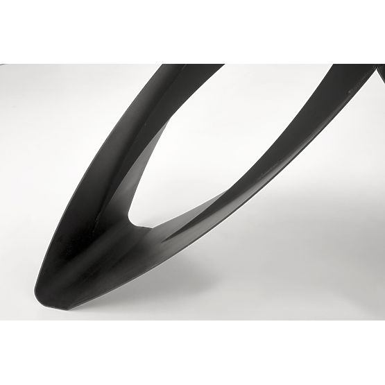 HILARIO extendable table, top - black marble, legs - black (3p=1pc)