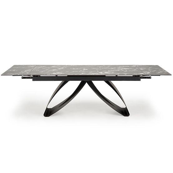 HILARIO extendable table, top - black marble, legs - black (3p=1pc)