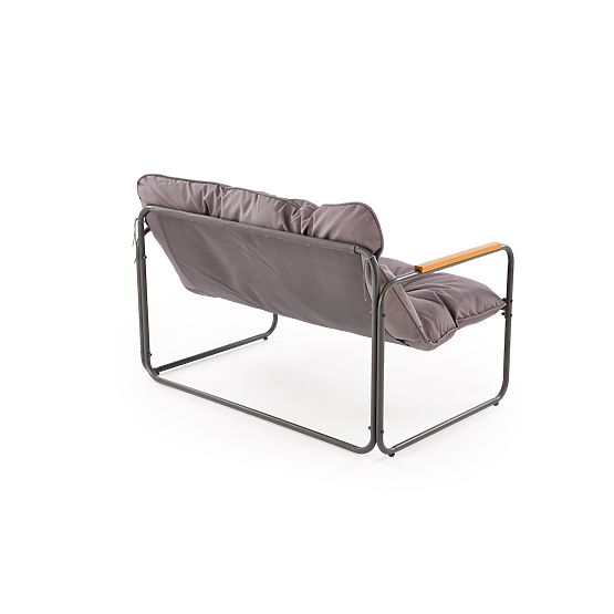 HUDSON, garden set (sofa, 2x armchair, table), gray / brown (1p=1set)