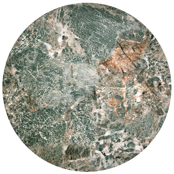 INES set of 2 tables, green marble / black (1p=1set)