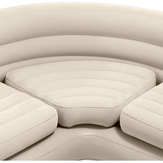 Inflatable Corner Sofa Four-Seater 257x203x76 cm Beige INTEX 68575