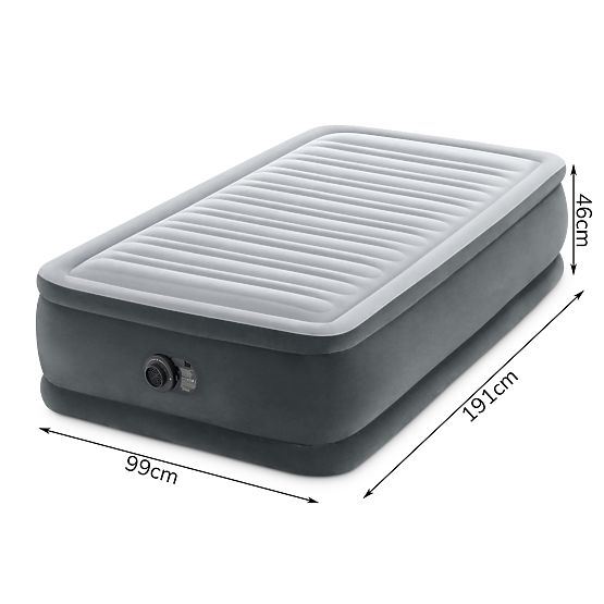 Inflatable Mattress 191x99 cm with Pump Single INTEX DELUXE 64412ND