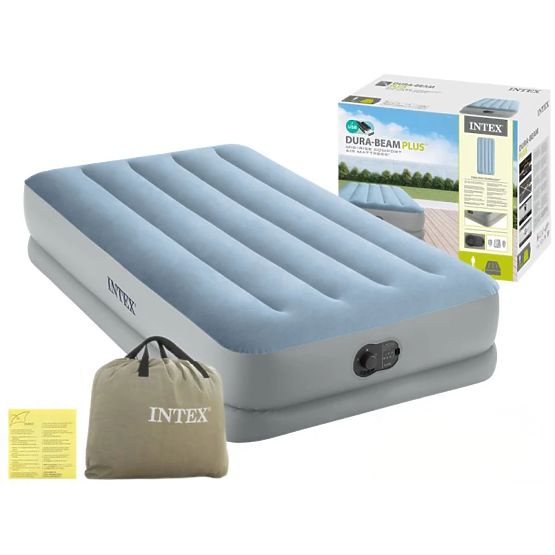 Inflatable Mattress for One Person 191x99x36 cm with Built-in Electric USB Pump Bed INTEX 641