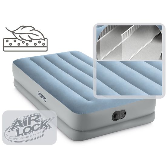 Inflatable Mattress for One Person 191x99x36 cm with Built-in Electric USB Pump Bed INTEX 641