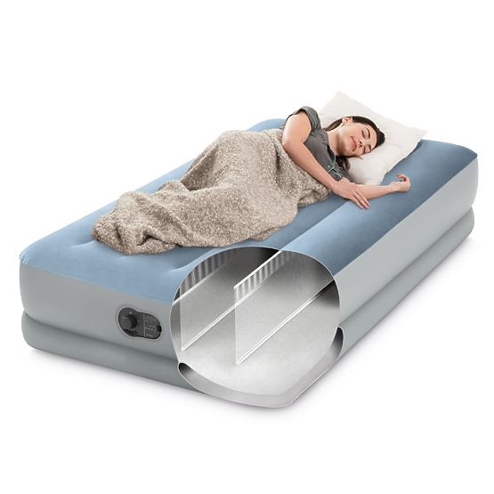 Inflatable Mattress for One Person 191x99x36 cm with Built-in Electric USB Pump Bed INTEX 641