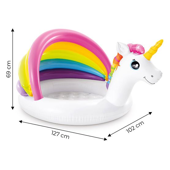 Inflatable Paddling Pool Unicorn with Canopy Intex 57113NP