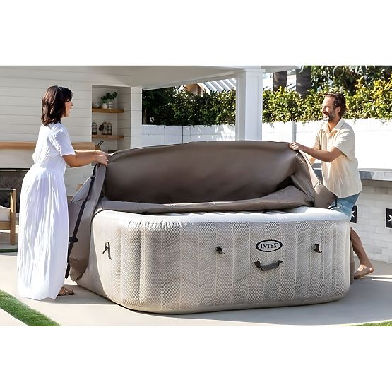 Inflatable Square SPA Pool with Hydromassage for 4 People 175x71 cm Premium Accessories INTEX 2844