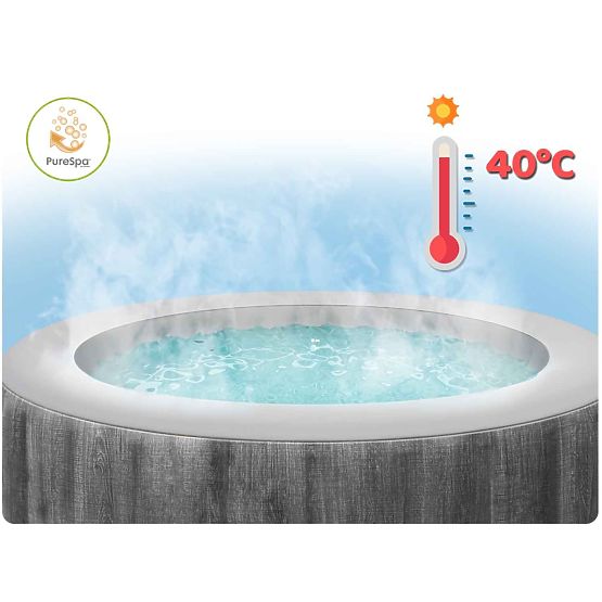 Inflatable Square SPA Pool with Hydromassage for 4 People 175x71 cm Premium Accessories INTEX 2844