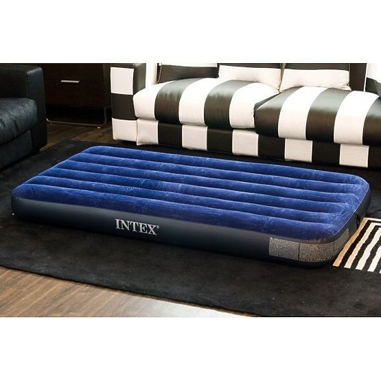 Inflatable Velour Air Mattress Bed for Sleeping INTEX 64756