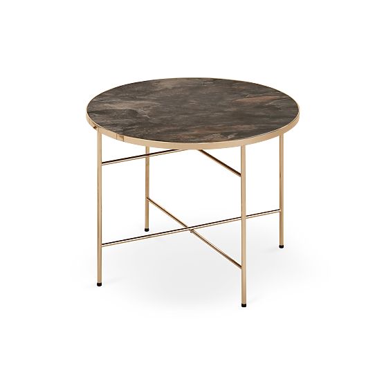 ISABELLE Coffee Table Dark Marble / Champagne (1p=1pc)