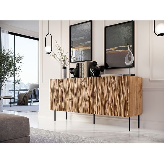 JUNGLE CHEST OF DRAWERS 152 Wotan Oak Matte/Black Matte