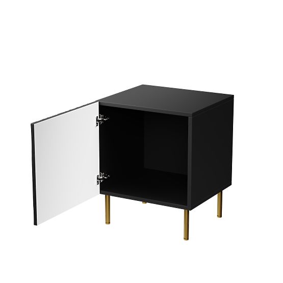 JUNGLE Nightstand (2 pcs) Black Matte/Black Matte