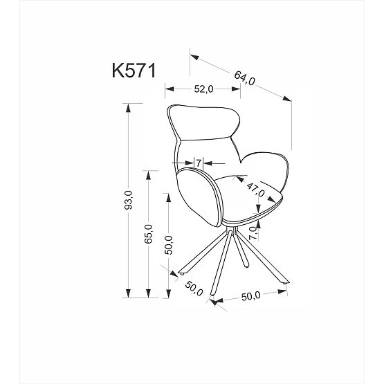 K571 Chair Gray (1p=2 pcs)