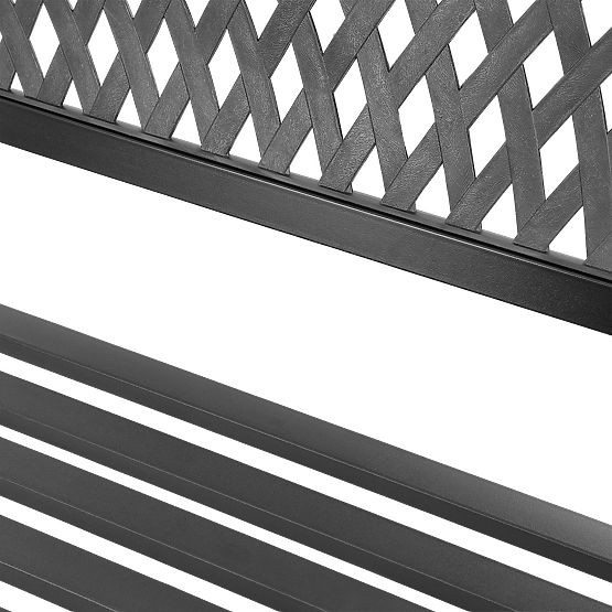 Lacy Garden Bench with Backrest for Terrace Balcony Metal Frame