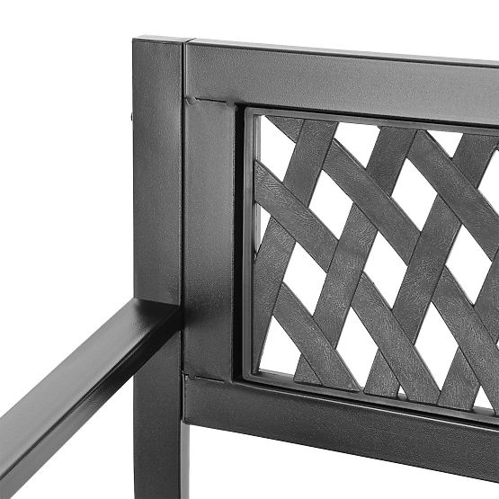 Lacy Garden Bench with Backrest for Terrace Balcony Metal Frame