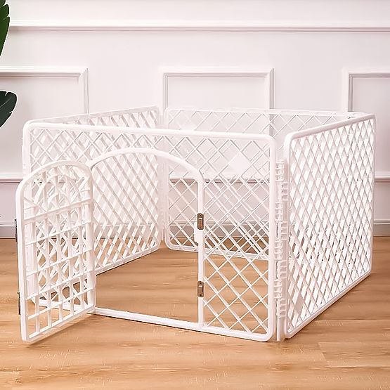 Large Enclosure Kennel Cage Run for Dog Cat White