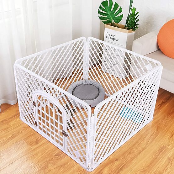 Large Enclosure Kennel Cage Run for Dog Cat White