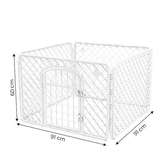 Large Enclosure Kennel Cage Run for Dog Cat White