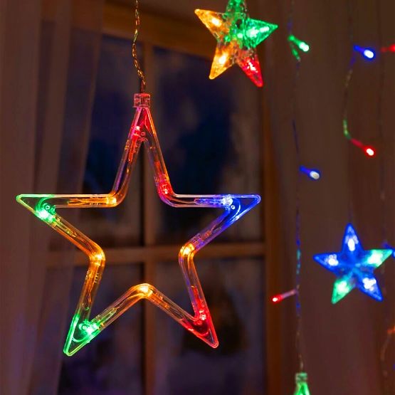 LED Curtain Stars Multicolor with Remote Control GL2005