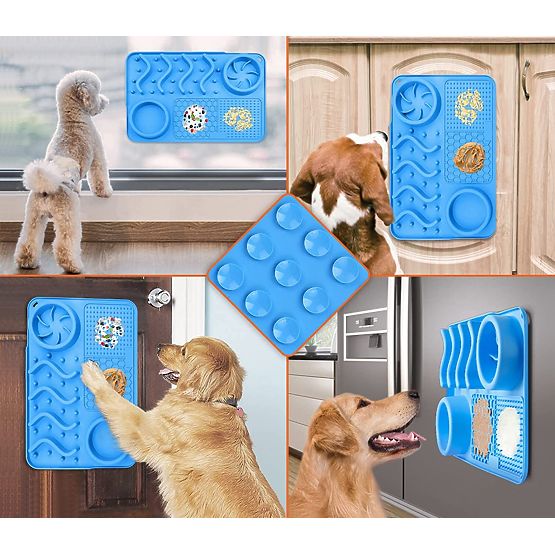 LICK MAT SLOW FEEDING BLUE