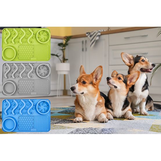 LICK MAT SLOW FEEDING GRAY