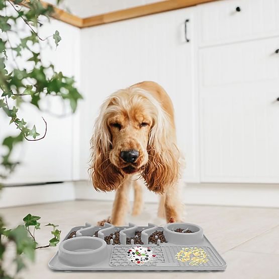 LICK MAT SLOW FEEDING GRAY