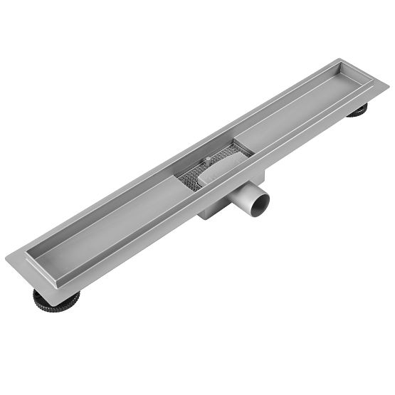 Linear Drain REA Neox BRUSHED STEEL 50