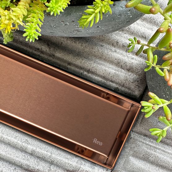Linear Drain REA Neox for Brushed Copper 100