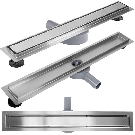 Linear Drain REA NEOX PRO Brushed Steel 50