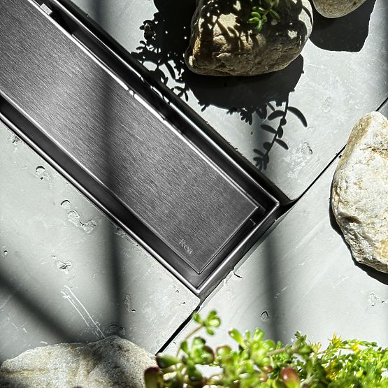 Linear Drain REA NEOX PRO Brushed Steel 60