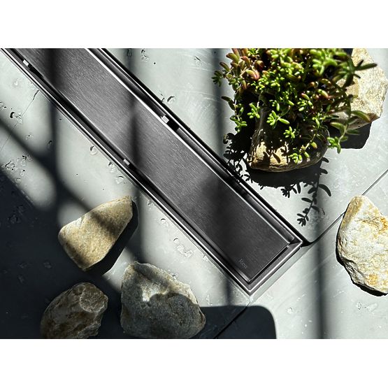 Linear Drain REA NEOX PRO Brushed Steel 60