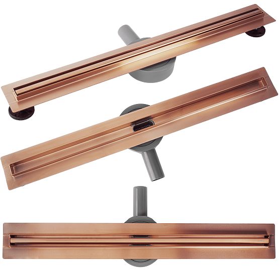 Linear Drain REA NEOX SLIM PRO Brushed Copper 60