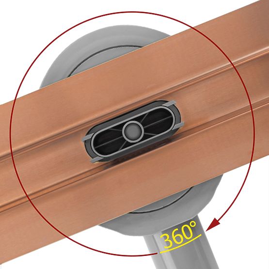Linear Drain REA NEOX SLIM PRO Brushed Copper 60