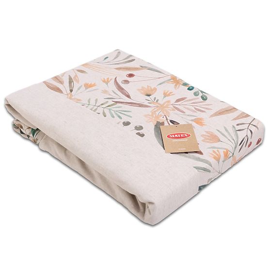 LINEN Bedding Set - leaves 220x200 + 2x 70x80