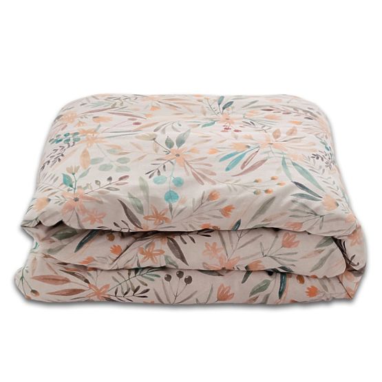 LINEN Bedding Set - leaves 220x200 + 2x 70x80