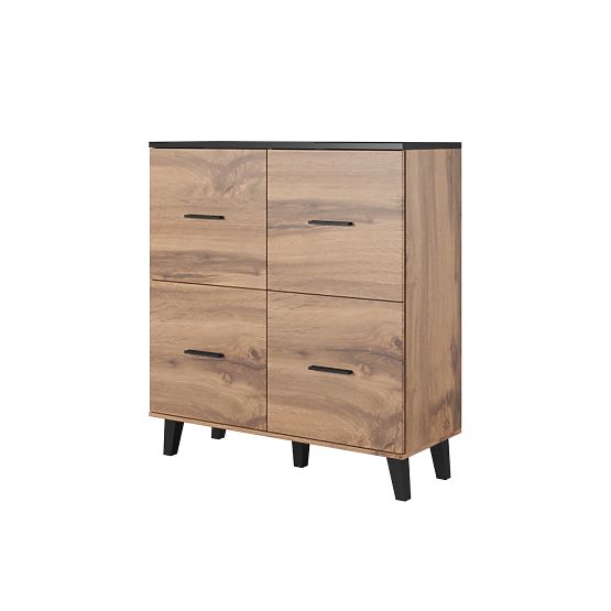 LOTTA DRESSER 110 (4D) OAK WOTAN/ BLACK