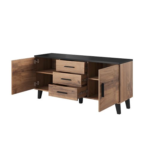 LOTTA DRESSER 150 (2D3S) WOTAN OAK/BLACK