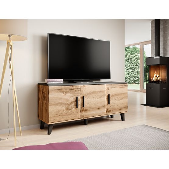 LOTTA DRESSER 150 (3D) oak woatan/ black