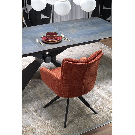 LUCIANO extendable table, top: blue marble (2p=1pc)