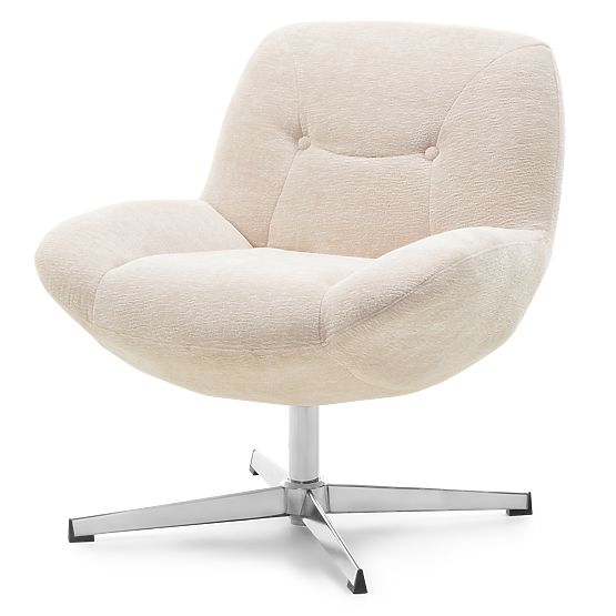 Lunno Beige Swivel Chair