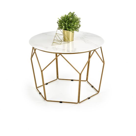 MADISON Coffee Table Gold/Marble (2 pieces=1 set)