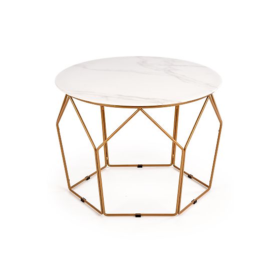 MADISON Coffee Table Gold/Marble (2 pieces=1 set)