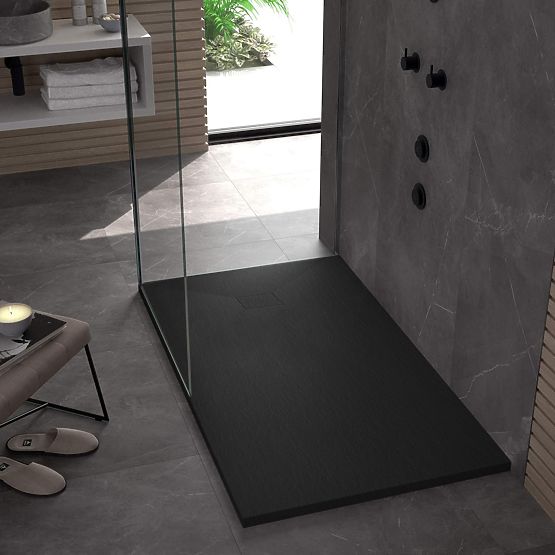 Magnum Black Shower Tray 80x100